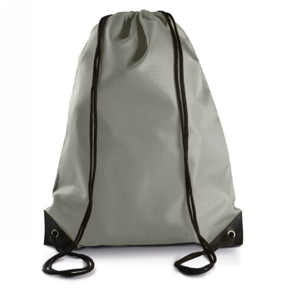 4x stuks sport gymtas/draagtas lichtgrijs met rijgkoord 34 x 44 cm van polyester
