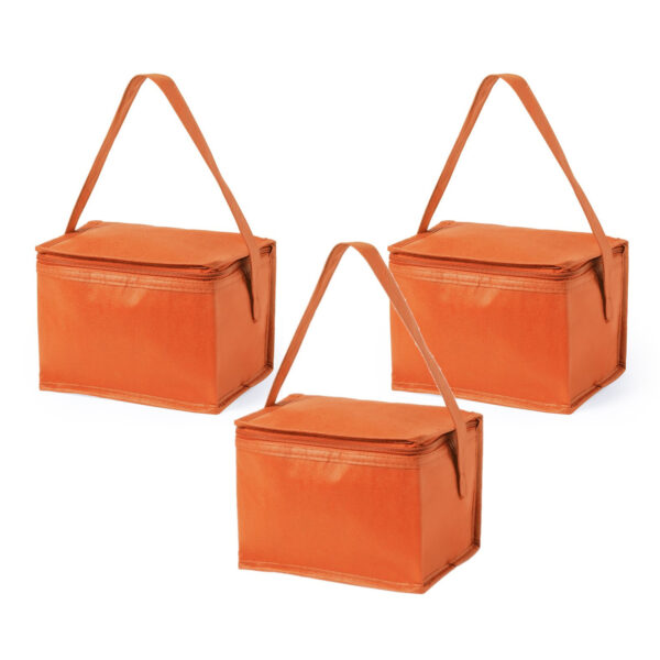 10x stuks strand sixpack mini koeltasjes oranje