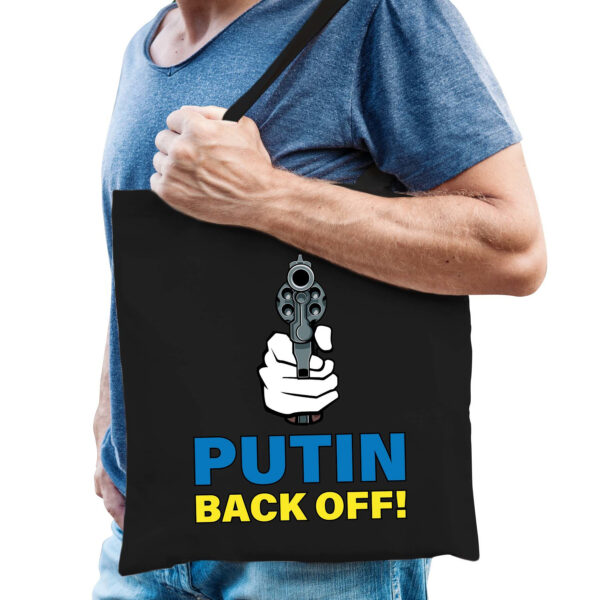 Tas - Puttin back off - pistool - I stand with Ukraine - zwart - protest