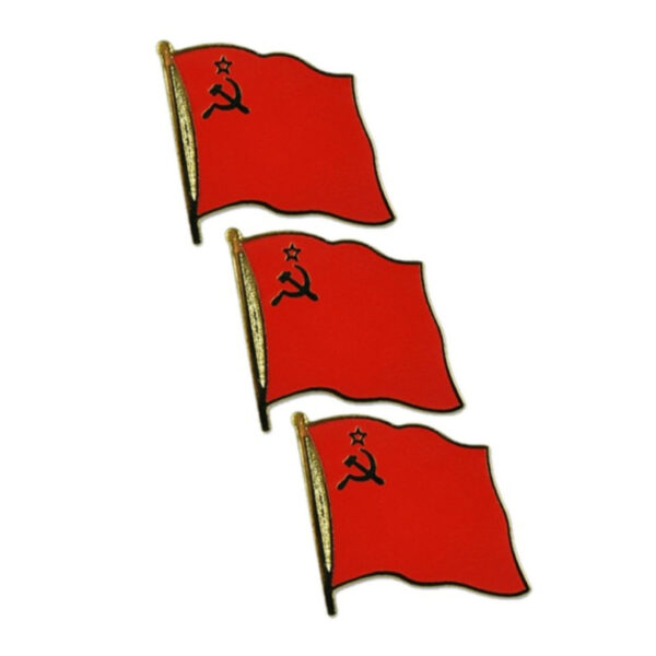 Pin Vlag USSR - 3x - 2 cm - vlaggen speldje - supporter - mini broche