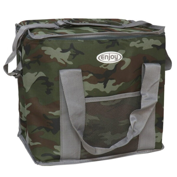 Gerimport Koel/schoudertas - 30 liter - legerlook - 24 x 36 x 34 cm - ge?soleerd/lunchtas