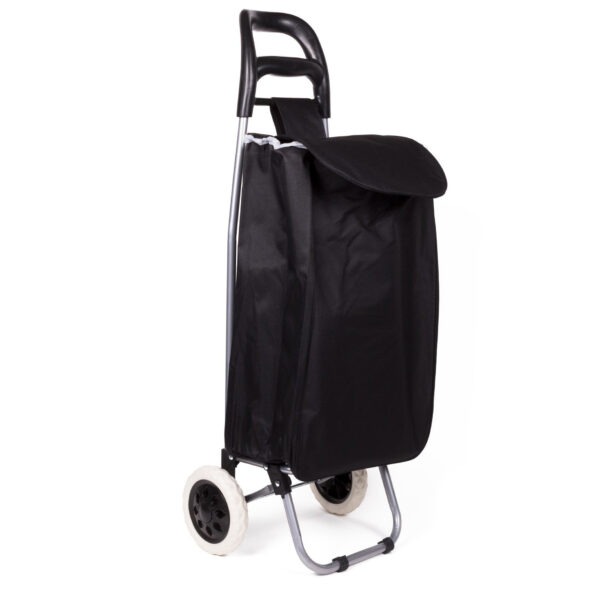Benson Boodschappen trolley - 40L - zwart - met wielen - 32x21x92 cm