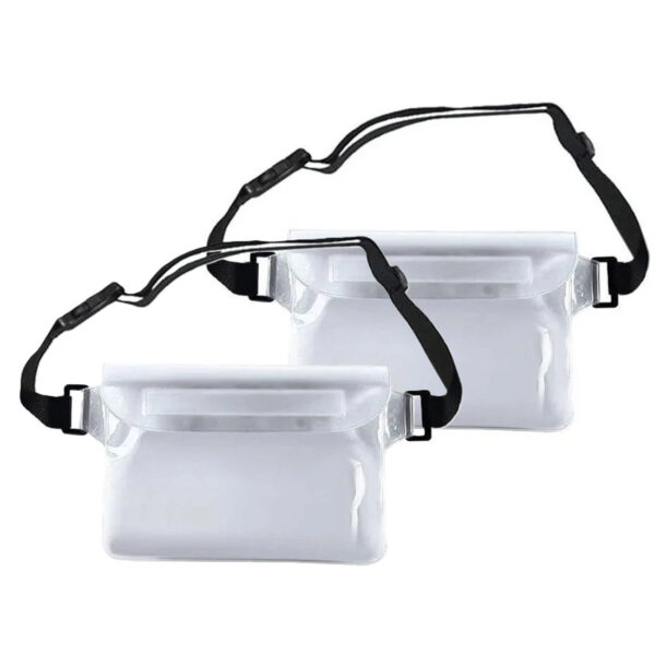 Trizand telefoon/sleutel tas - 2x - waterdicht - 27 x 20 x 2 cm - heuptas - onderwater hoes