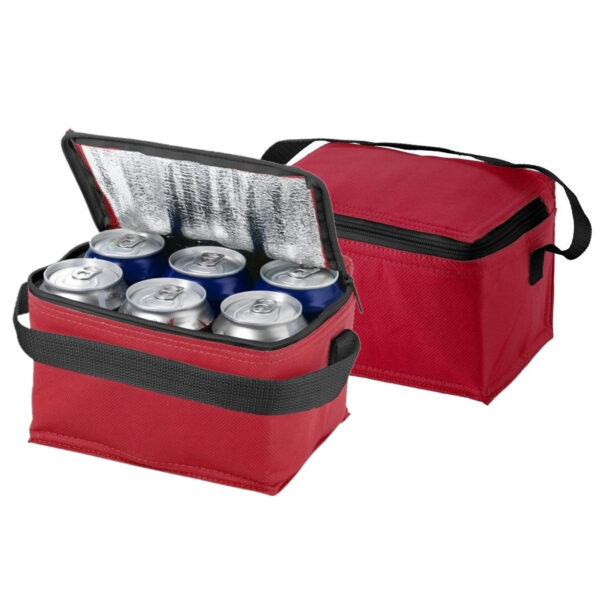 Bullet mini koeltas - 3x - rood - 20 x 15 cm - lunchtrommel