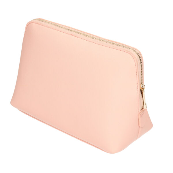 Luxe toilettas/make-up tas met rits - roze - 25 x 16 cm - Op reis