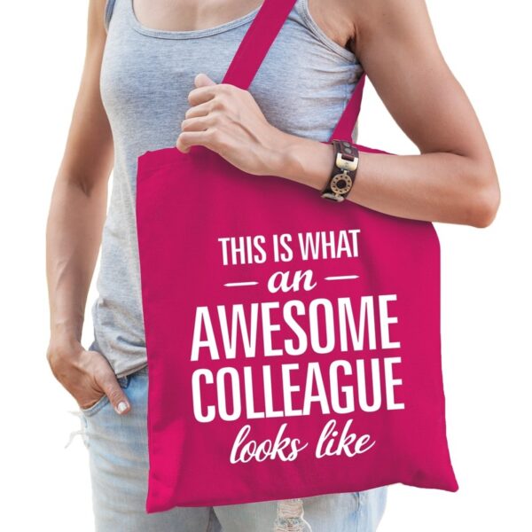 Roze katoenen kadotas voor collegas