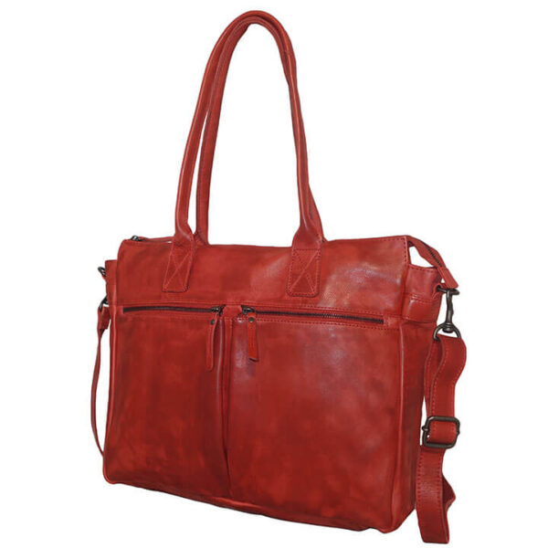 Bear Design Business Schoudertas Binni met Laptopvak 17&apos;&apos; Rood