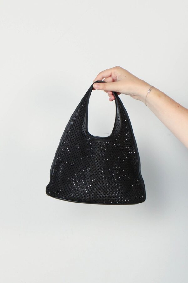 Dear Frances Tassen Zwart maat Leer dearfrances-tas-small-crystal-mesh-black-onesize