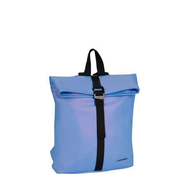 New Rebels Mart Los Angeles Metallic Lichtpaars Mini 7L Rolltop Rugzak Waterafstotend