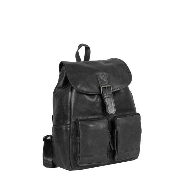 Justified Bags Justified Bags® Nynke Classic Rugtas Zwart Leer