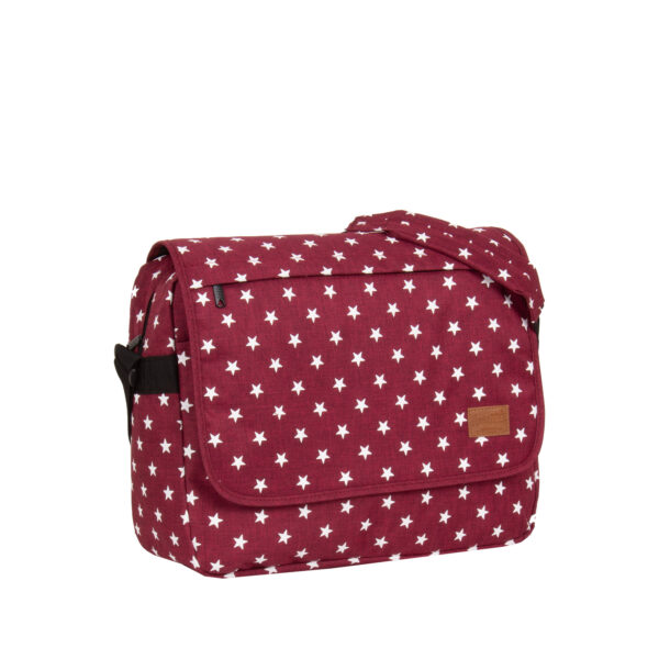New Rebels ® Star26 - Medium Schoudertas A4- Crossbodytas met flap - with stars - Burgundy