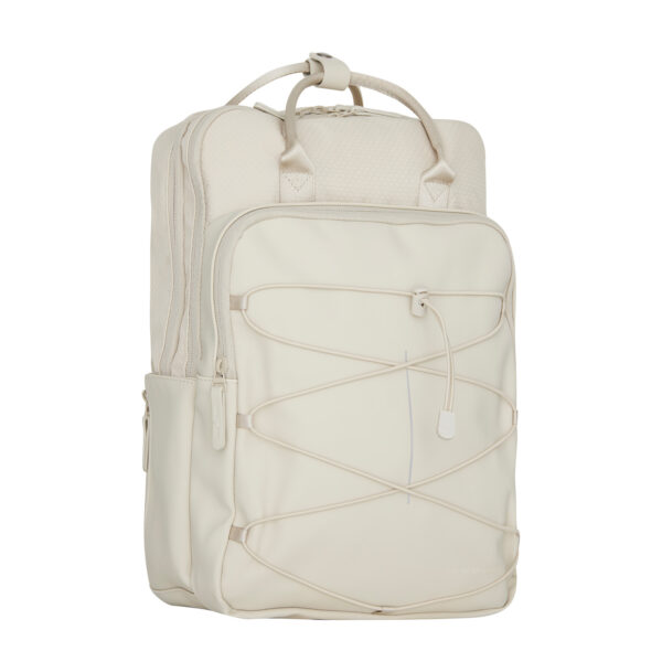 New Rebels Trondheim Rugzak - Laptop Rugtas 15,6 inch - Schooltas & Werktas - Waterafstotend - 18L - Nylon/PU - Beige