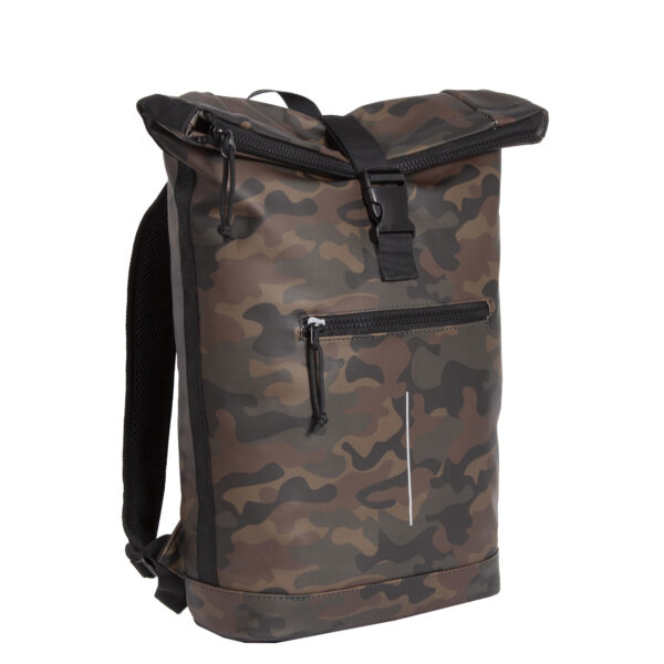 New Rebels Mart New York Camouflage Groen 21L Rugtas Rolltop Waterafstotend Laptop 15.6"