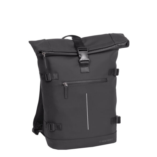 New Rebels William Riverside Zwart 19L Rugzak Waterafstotend Laptop 15.6"