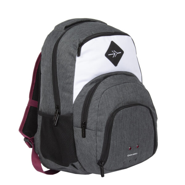 New Rebels ® Morris Rugtas met 3 vakken White 2 Tone 31X19X46CM