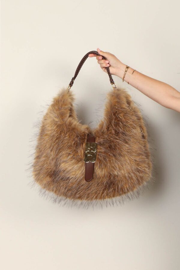 Ganni Tas bruin leer ganni-tas-kat-large-coyote-foxtrot-OneSize