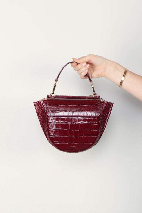 Wandler - Tas - Hortensia mini - Bordeaux croco