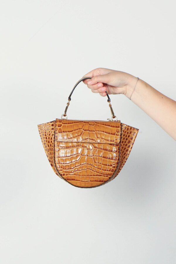Wandler Tassen bruin maat Leer wandler-tas-hortensia-mini-saddle-croco-onesize