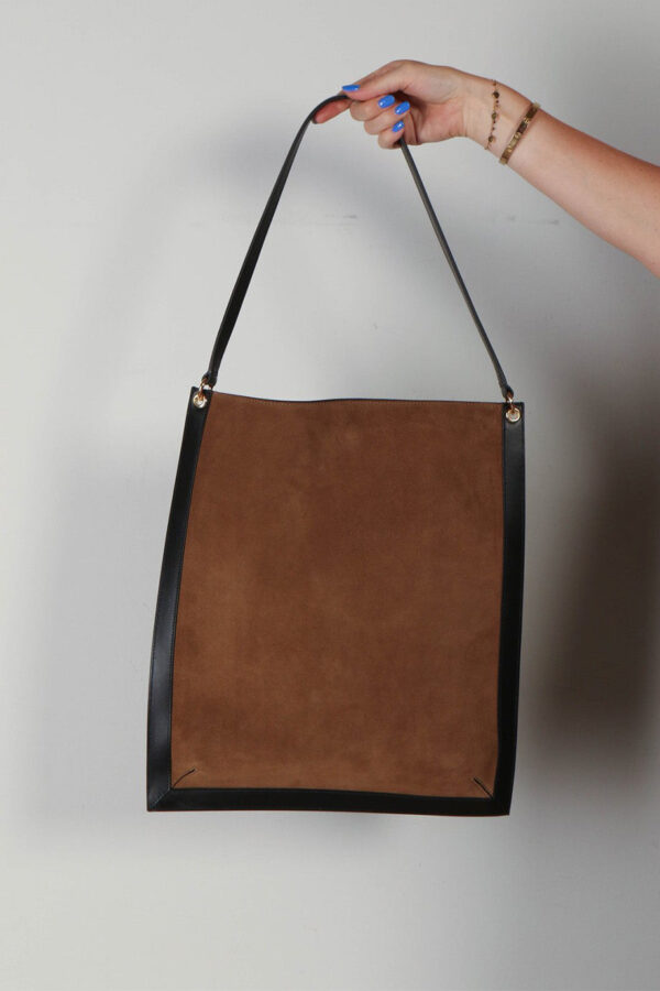 Wandler accessoires Zwart leer wandler-tas-penny-tote-tabbaco-suede-black-onesize